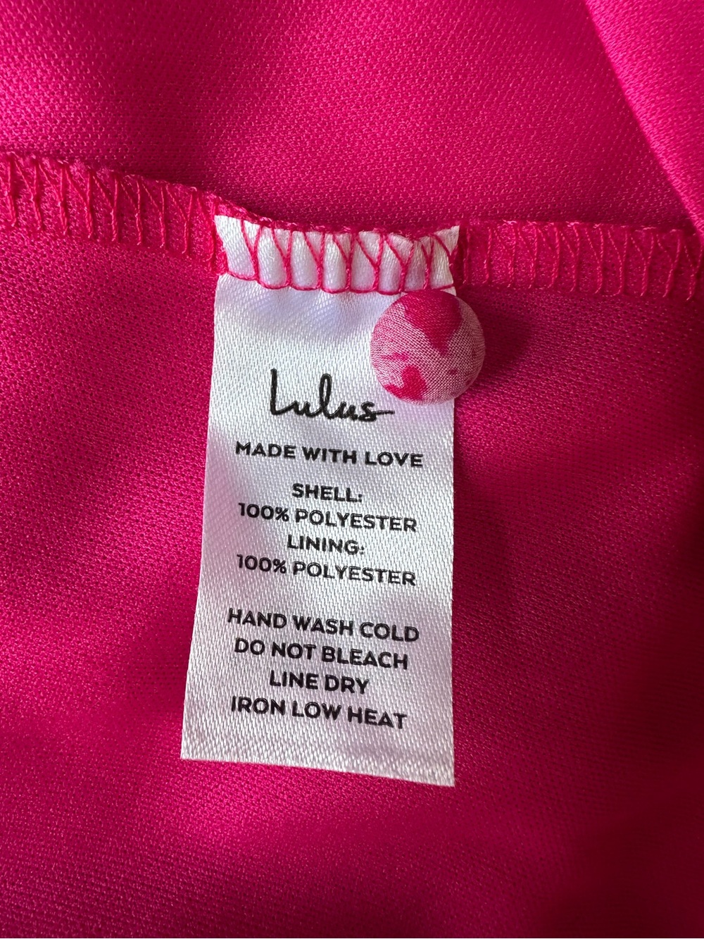 NWOT - Lulu's Hot Pink Floral Print Halter-Neck Tiered Midi Dress - Picture 11 of 11